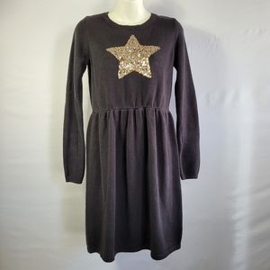 NWT Gymboree Girls Black Sweater Dress Knit with Sequin Star 🌟  Size XL (14)